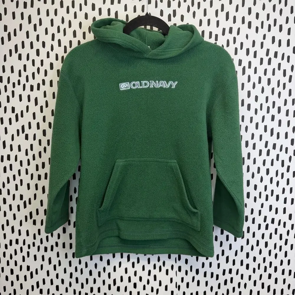 2002 y2k Old Navy kids Green Hoodie fleece size 8